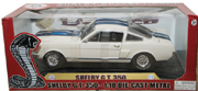 1966 Ford Mustang Shelby GT-350 White w/ Blue Stripes Shelby Collectibles DC35001 1:18 scale