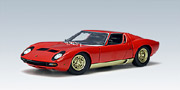 Lamborghini Miura SV (Red w/ Gold side skirts and wheels) AutoArt 1:18 74545
