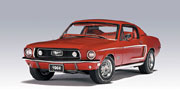 1968 Ford Mustang GT 390 Red AutoArt  72801 1:18 Scale Diecast