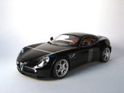 2007 Alfa Romeo 8C Competizione Black Bburago 18-11021 Black 1:18 scale die cast model car