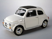 1965 Fiat 500 F Bburago 18-12020 White 1:18 scale die cast model car