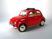 1968 Fiat 500 L Sunroof Bburago 18-12035 Red 1:18 scale die cast model car