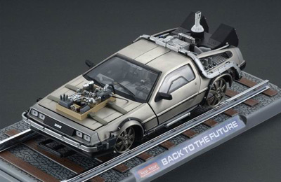 Back to the Future III movie 1981 Delorean Railroad version 1:18 Sunstar Diecast Model Car 2714