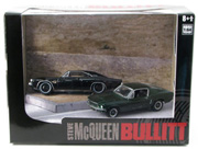 Bullitt 1968 Mustang & 1968 Dodge Charger Movie Crash Damaged Diorama Greenlight Collectibles