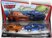 Disney Pixar Cars 2 Grem & Damaged Rod Torque Redline 2 car set Mattel V2832 V2836 1:55 Diecast Movie Cars