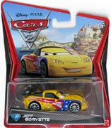 Disney Pixar Cars 2 Jeff Gorvette Mattel V2796 V2814 1:55 Diecast Movie Car
