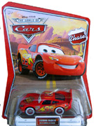 Disney Pixar Cars The World of Cars Edition Lightning McQueen w/Bumper Stickers M1054 #35 Mattel 1:55 scale die cast movie replica