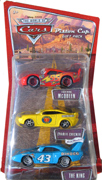 Disney Pixar Cars The World of Cars Edition Lightning McQueen, Charlie Checker, The King M1883 Mattel 1:55 scale die cast movie replica
