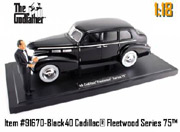 Godfather 1940 Cadillac Fleetwood w/ Marlon Brando figure Jada 1:18 91670 die cast movie car