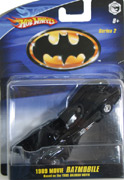 Batman 1989 Movie Batmobile Hot Wheels Series 2 L8788 1/50 scale die cast movie car