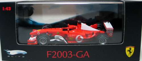Ferrari F2003 GA Michael Schumacher F1 Racecar Hot Wheels Elite P9944