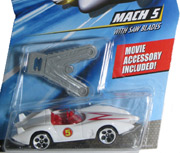 Speed Racer Mach 5 w/ Saw Blades Hot Wheels 1/64 M4529 M5916 2008 Movie Car