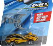 Speed Racer Racer X w/ Spear Hooks Hot Wheels 1/64 M4529 M5925 2008 Movie Car