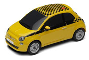 Fiat Cinquecento Yellow DPR Super Resistant Scalextric C2869 1/32 scale slot car