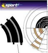 Track, Curve R2 2 pack 45 degree Scalextric Sport C8206 slot car track