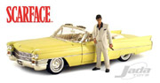Scarface Al Pacino 1963 Cadillac 1:18 w/Tony Montana figure Series 62 Jada 90003 model car