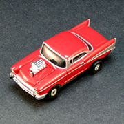 ThunderJet Ultra G Red 1957 Chevy Release 4 No 19 001184 Auto World HO Scale Slot Car