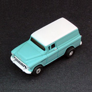 ThunderJet Ultra G Turquoise 1957 Chevy Suburban Release 4 No 24 001184 Auto World HO Scale Slot Car
