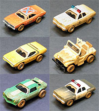 Dukes of Hazzard 6-Car Set, Dirty Version 