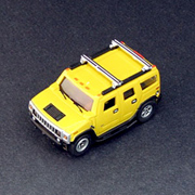 Hummer H2 Yellow X-Traction Flamethrowers Release 4 RD122J HO Scale slot car