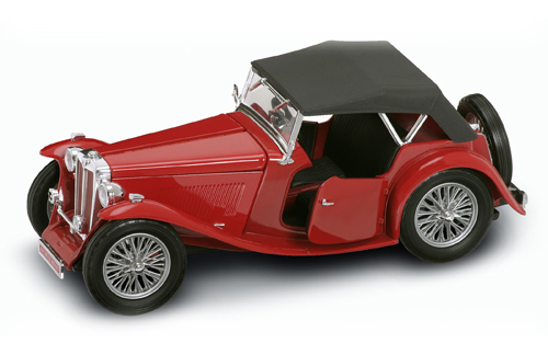 1947 MG TC Midget Convertible Yatming 92468 Red 1:18 scale diecast model car