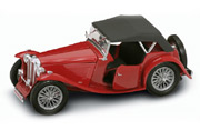 1947 MG TC Midget Convertible Yatming 92468 Red 1:18 scale diecast model car